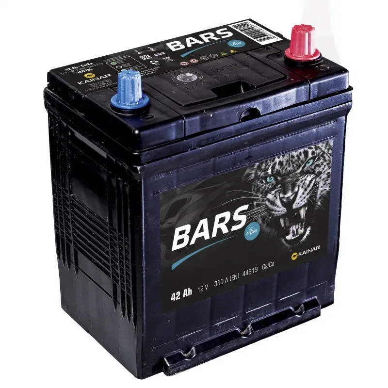 Аккумулятор BARS Asia 44B19L 42Ah 350A 238x135x227 "- +"