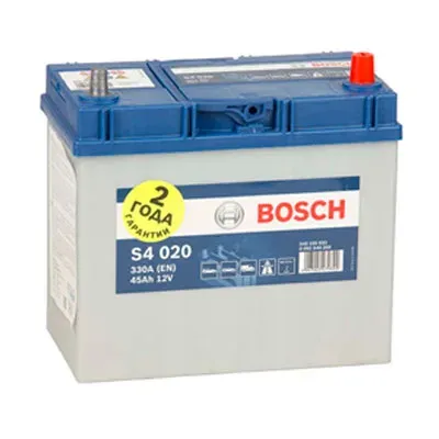Аккумулятор BOSCH S4 021 45Ah 330A 238x135x227 "- +"