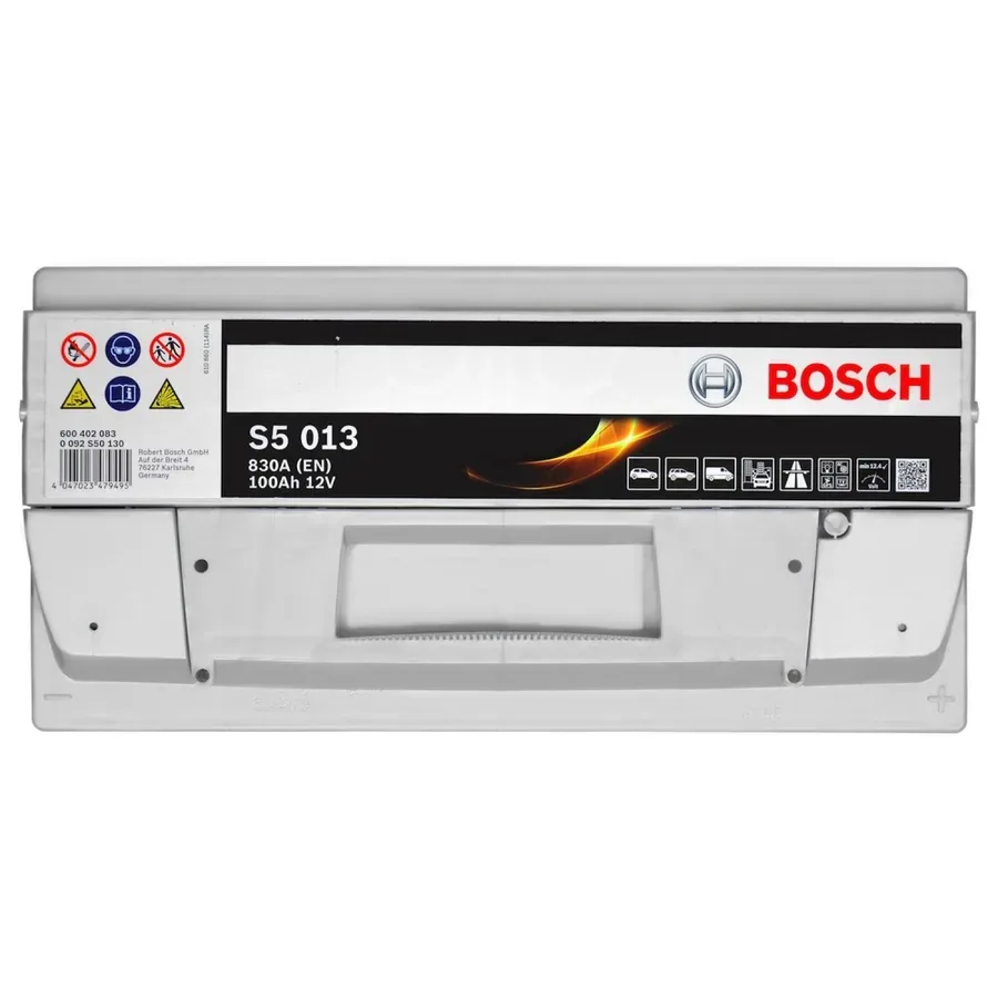 Аккумулятор BOSCH S5 013 100Ah 830A 353x175x190 "- +"
