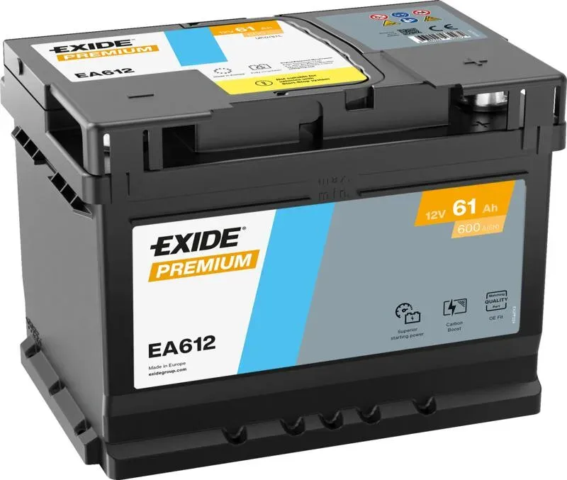 Аккумулятор EXIDE PREMIUM  EA612 60Ah 600A 242x175x175 "- +"
