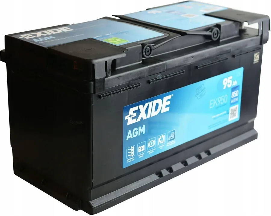 Аккумулятор EXIDE Start-Stop AGM EК950 95Ah 850A 353x175x190 "- +"