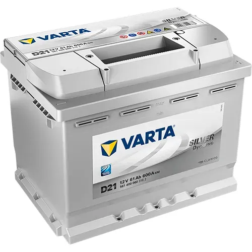 Аккумулятор Varta Silver Dynamic D21 61Ah 600A 242x175x175 "- +"